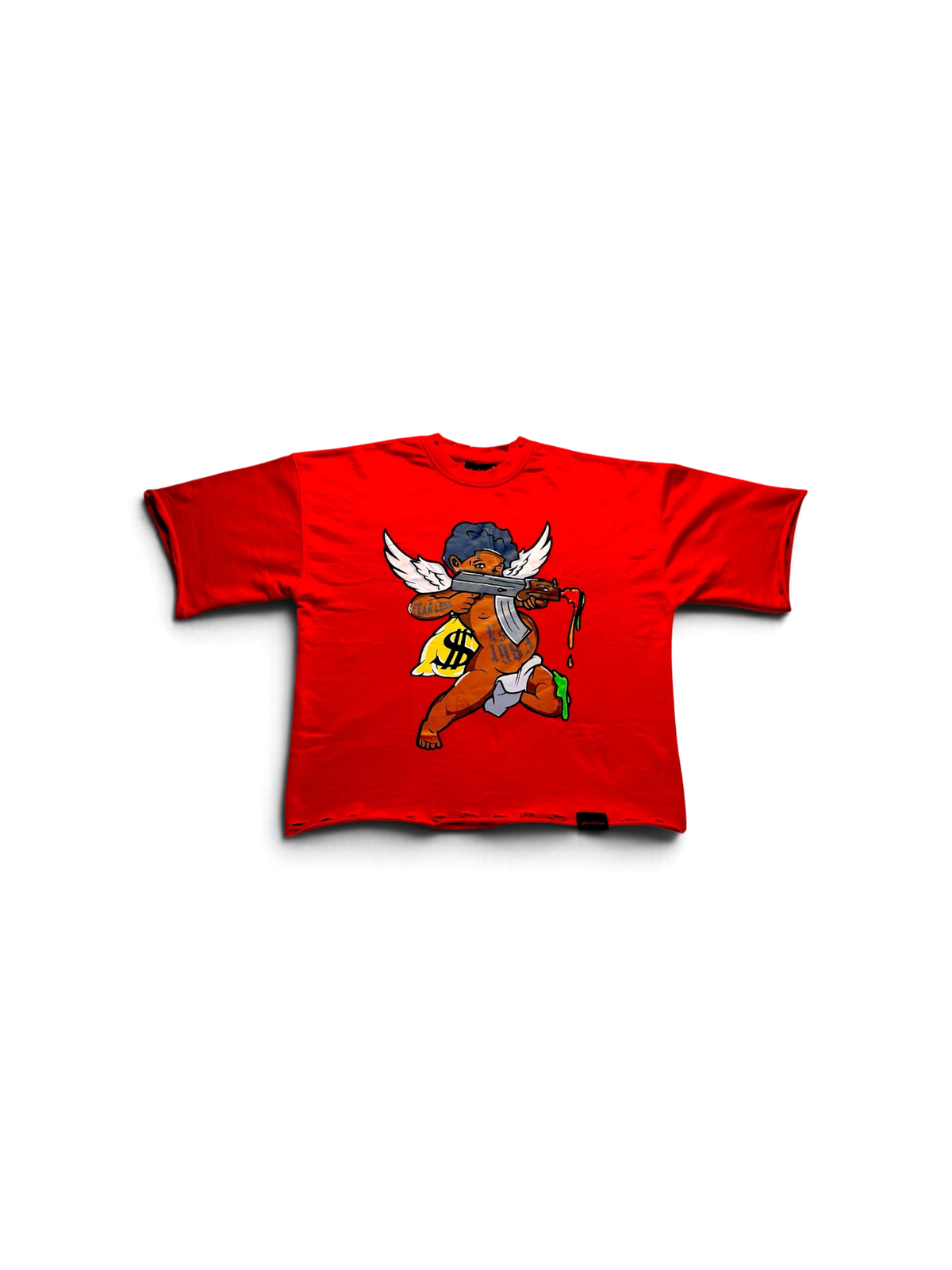 Fearless Angel Crop Tee (Red)