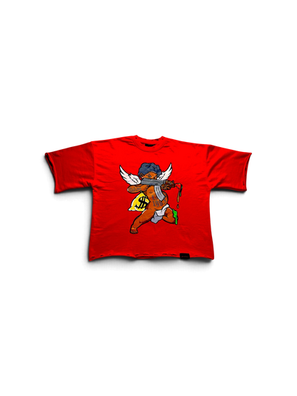 Fearless Angel Crop Tee (Red)